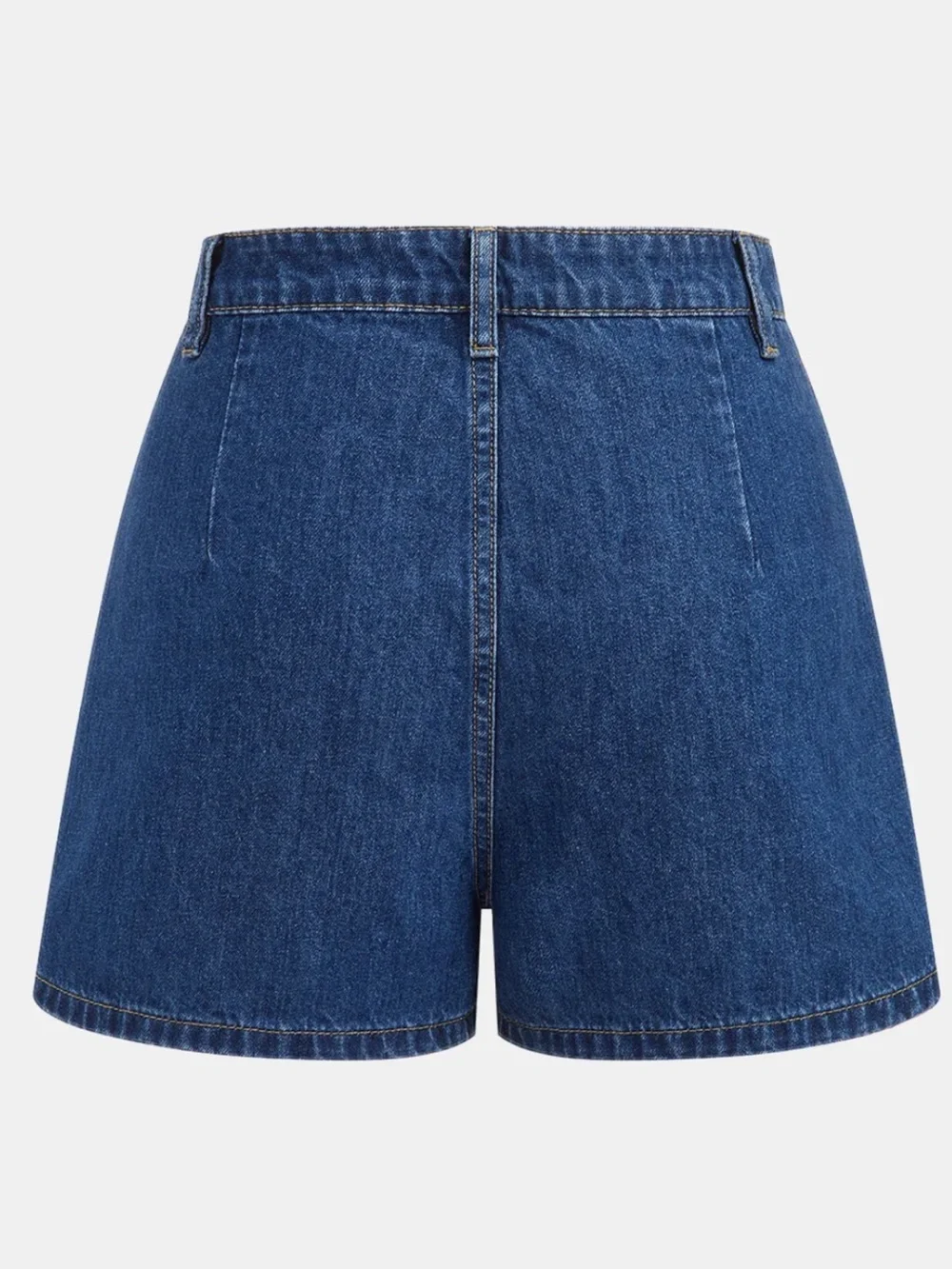 Commense Blue Denim Halter Vest & High-Rise Shorts Set M